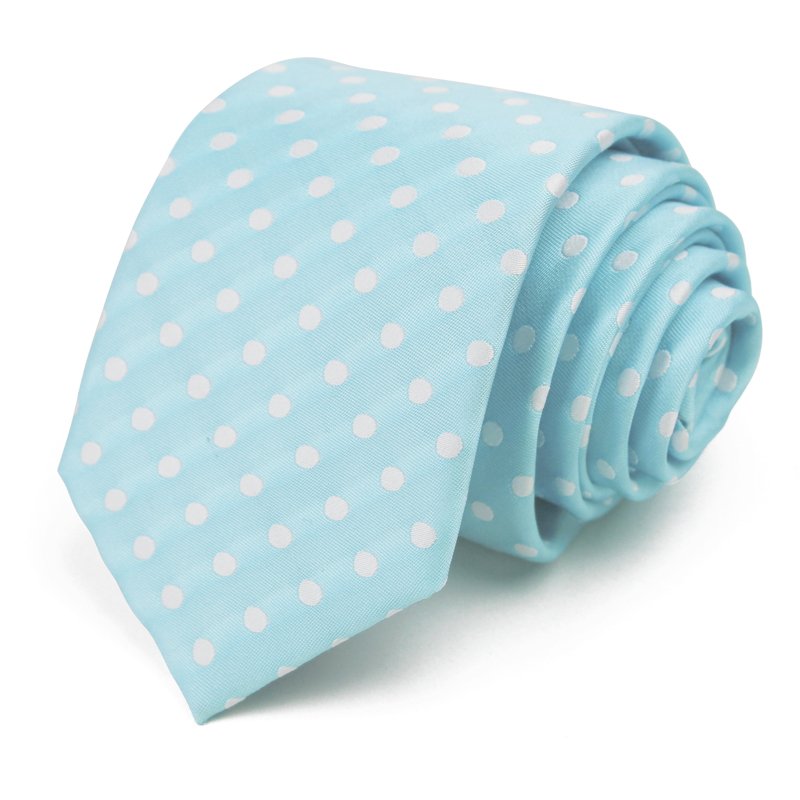 Wholesale Sublimation polyester Necktie Custom Men Neckties Gravatas Dot Jacquard Neck Ties For Men