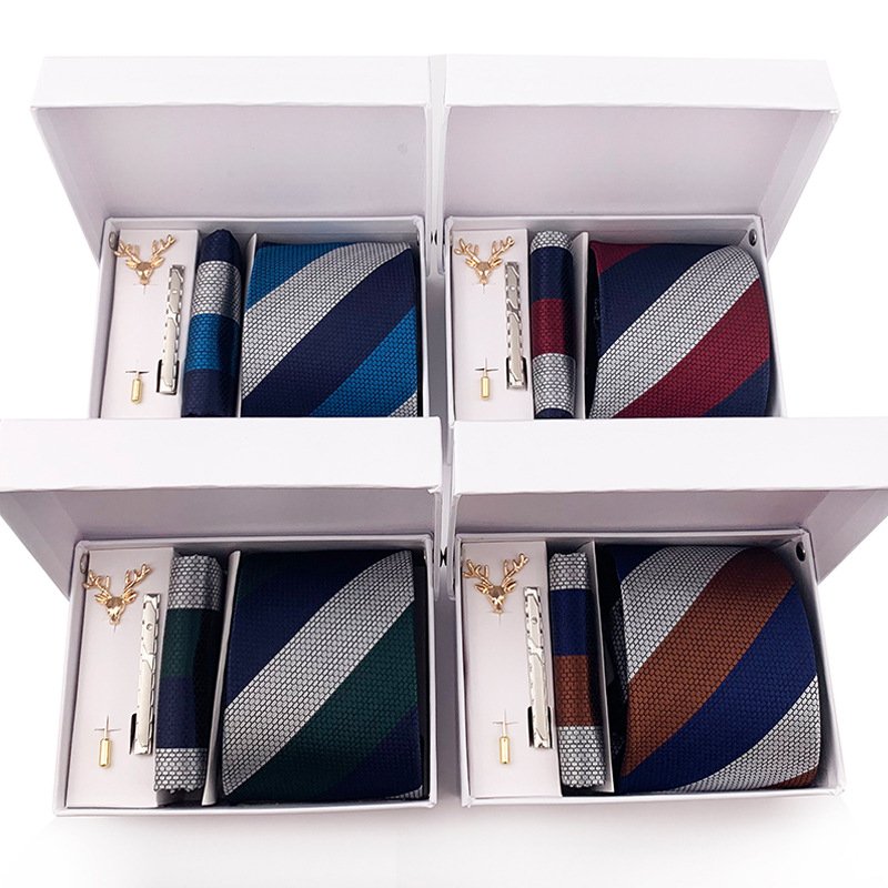 2024 Hot selling luxury men tie set with Gift Box