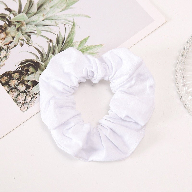 White Scrunchies for DIY Tie Dye Pure Cotton Elastic Hairbands Ponytail Holders Hair Ties Hair Scrunchy Accessories