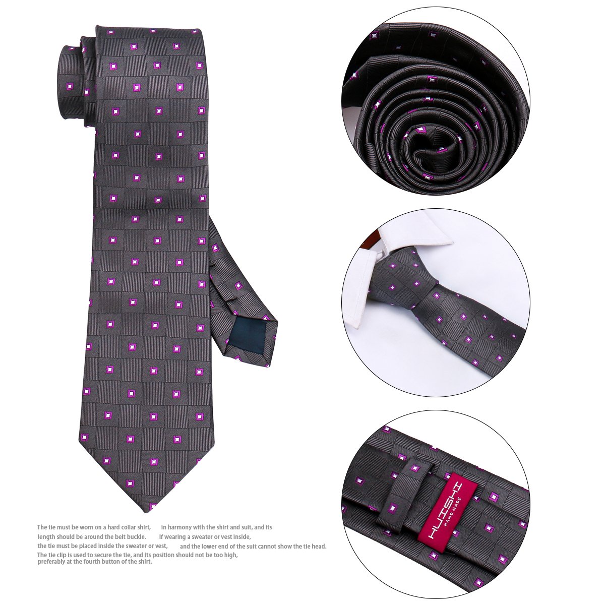 High Quality Business Silk Tie 8cm Width Japanese Style Bugundy Neckties For Men