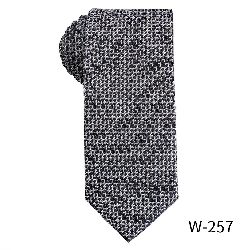 High quality fashionable black men's plaid dot polyester woven tie, 7.5CM wedding suit, JACQUARD tie, men's luxury ties