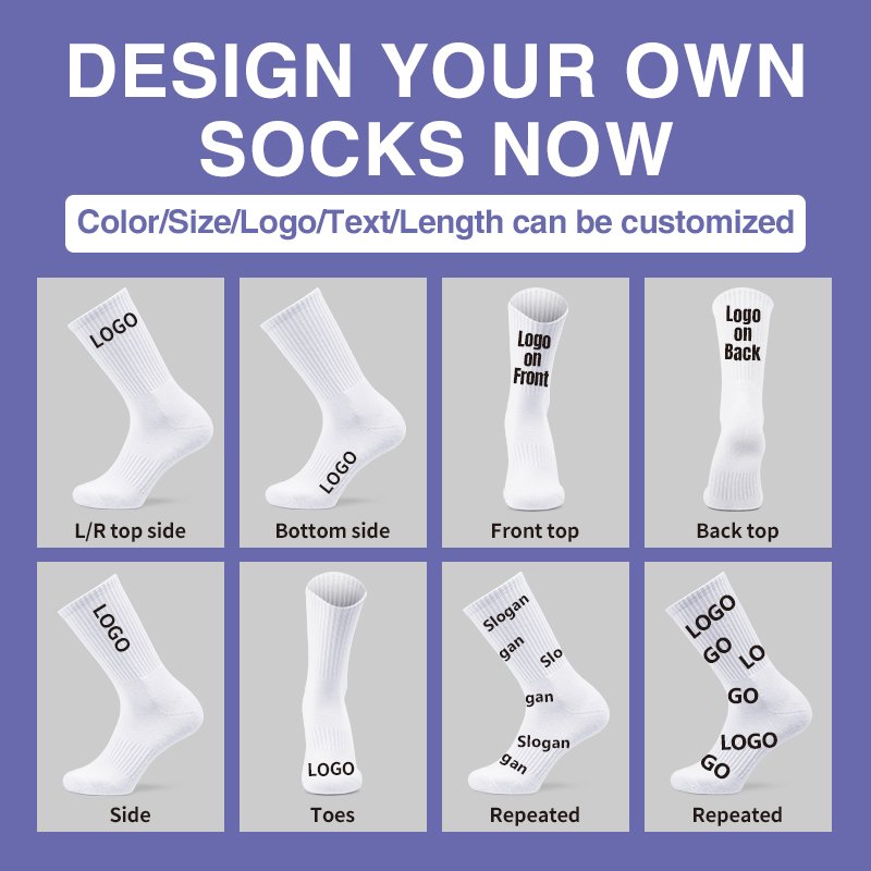 2022 Custom Long Men Design Socks Running Basketball Football Funny Christmas Compression Cotton Socks