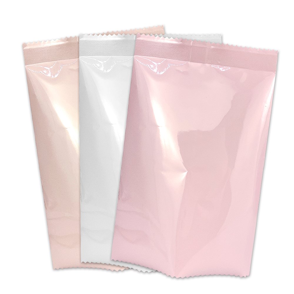 Low MOQ aluminum foil heat sealable pillow packet soap pillow packaging bags custom printed logo