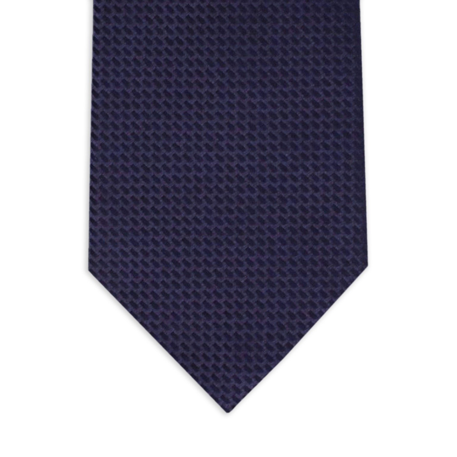 Italian Jacquard Roma Midnight Blue Handmade 100% Silk Tie 148 cm Timeless Sophistication with Paisley Pattern Seven-Fold Satin