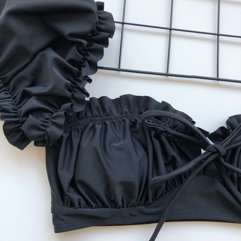 2023 designer bikini Ruched women Bikinis Set With Long Sleeve Swimwear Ruched Bikini With Ties leopard Printed Swimsuit