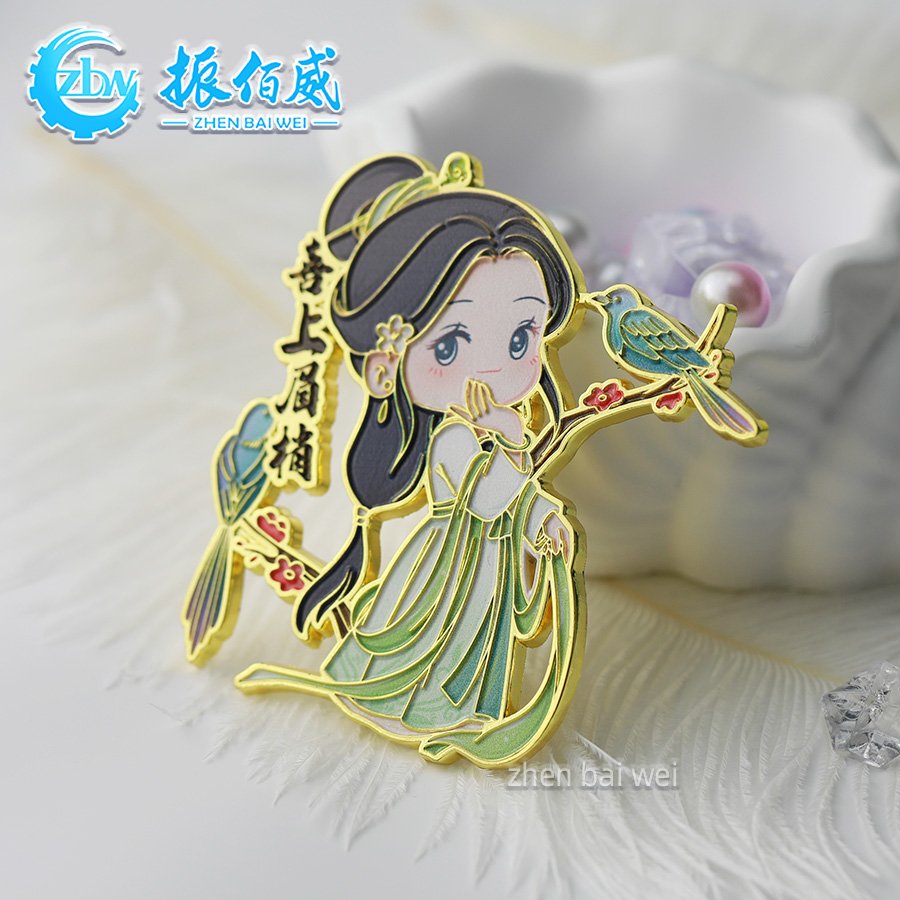 Cheap custom metal Guofeng refrigerator magnet, new UV color printing classic figure refrigerator magnet souvenir custom