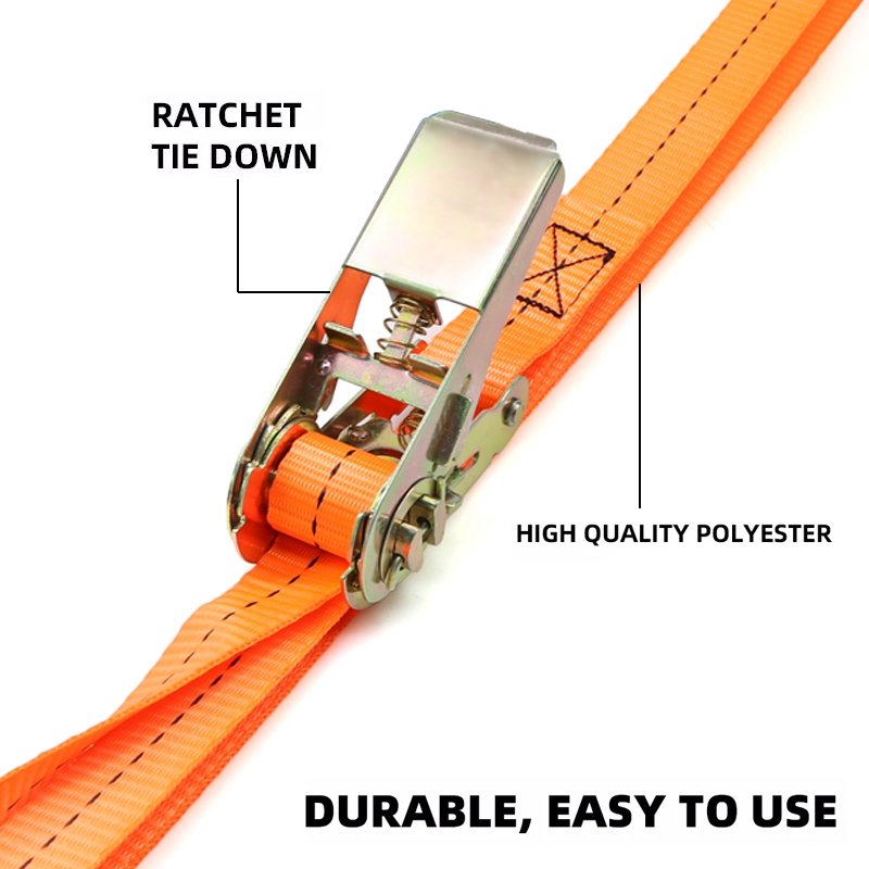 Factory Price 1''25mm 800kgs Heavy Duty Ratchet Buckle Tie Down Cargo Belt Mini Endless Ratchet Lashing Strap