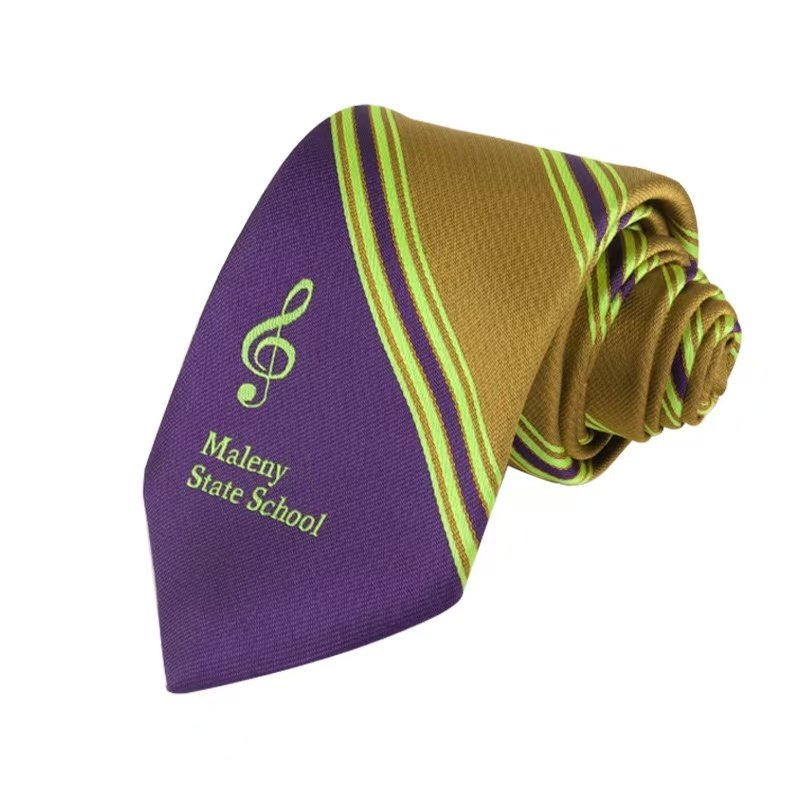 woven school club polyester necktie silk tie women men formal suit tie with customized logo for mens