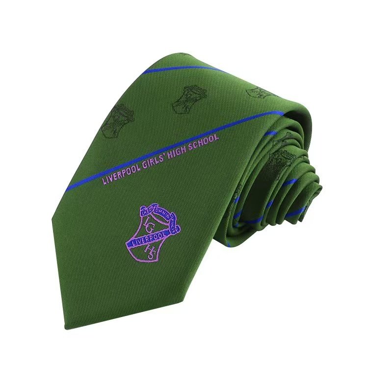 woven school club polyester necktie silk tie women men formal suit tie with customized logo for mens