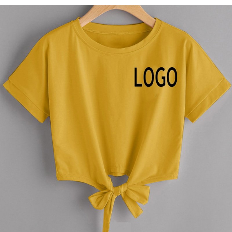 Hot seller Cuffed Sleeve Crop Pastel Tie Dye Tee girls t shirt t-shirt for women