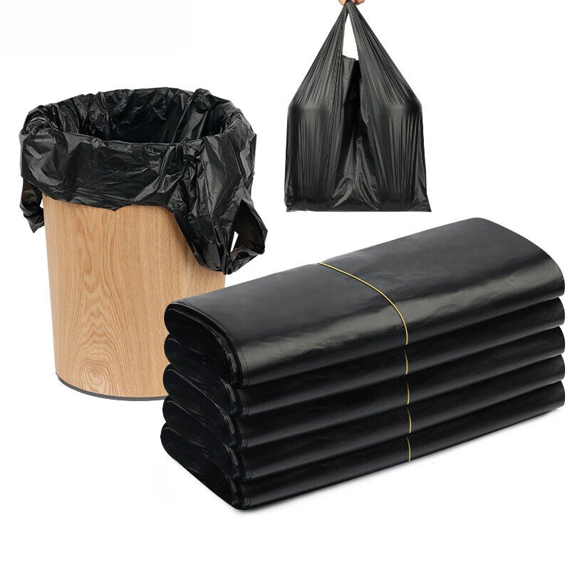Custom Logo Bolsas De Basura Bio Degradable Plastic T-Shirt Tie Handles Packaging Garbage Trash Bag