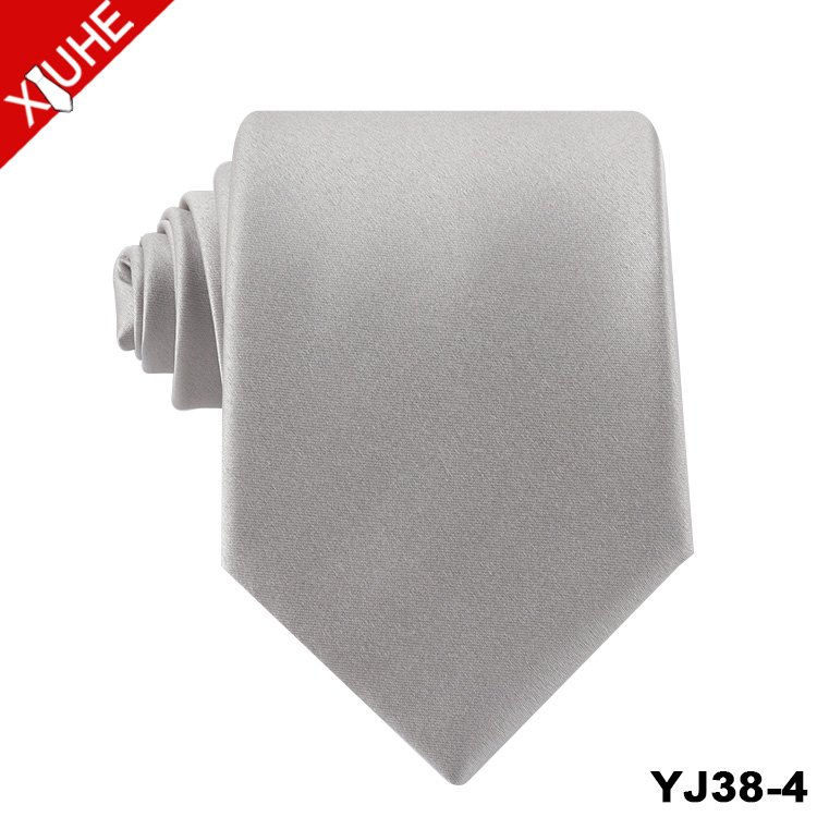 China Manufactory Tie Hans Made Mens Ties Custom Polyester Solid Color Necktie