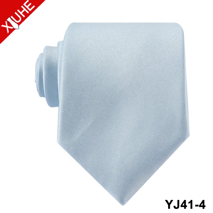 China Manufactory Tie Hans Made Mens Ties Custom Polyester Solid Color Necktie