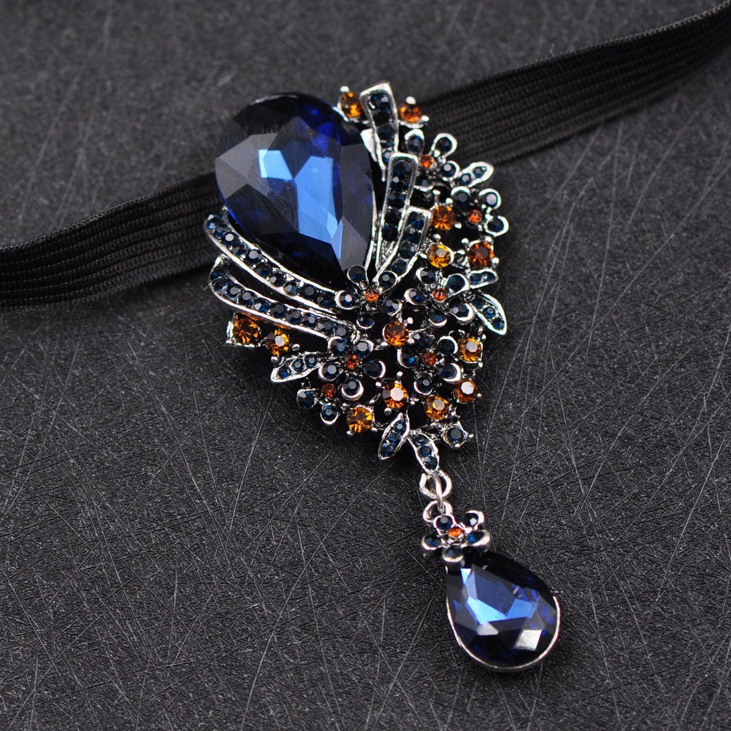 Fashion large rhinestone alloy water drop Bow Ties wedding jewelry Bow Tie Fashion Crystal Bowtie For men