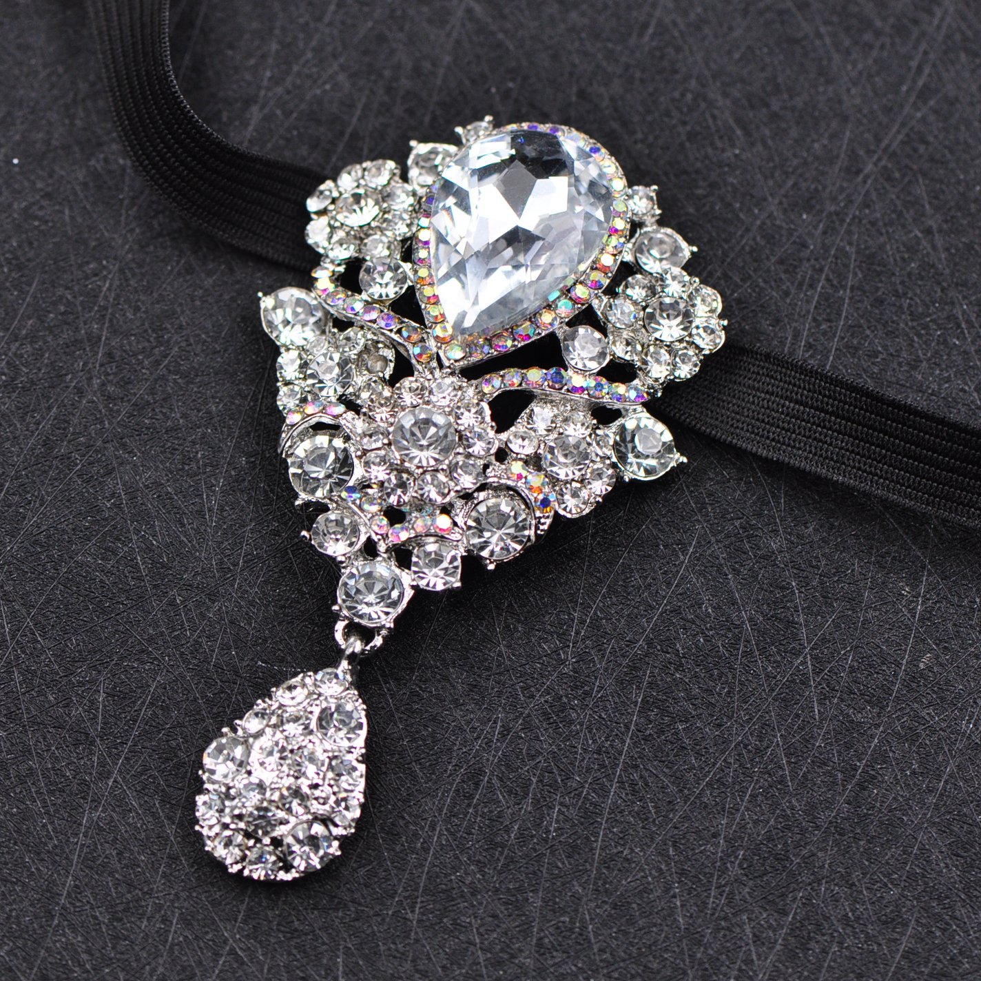 Fashion large rhinestone alloy water drop Bow Ties wedding jewelry Bow Tie Fashion Crystal Bowtie For men