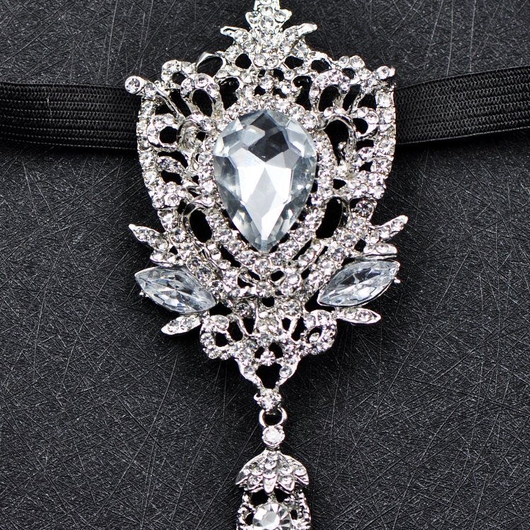 Fashion large rhinestone alloy water drop Bow Ties wedding jewelry Bow Tie Fashion Crystal Bowtie For men