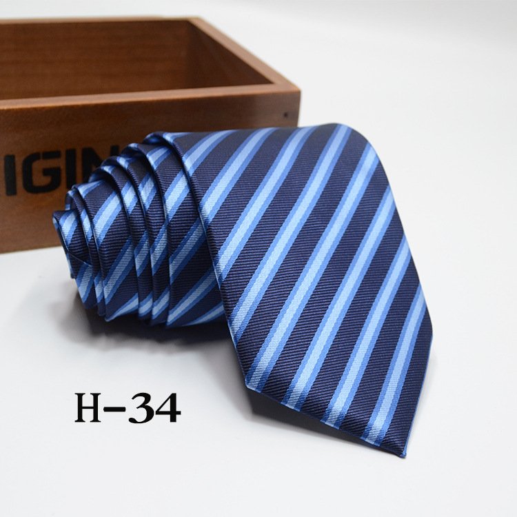 Men's Polyester Striped Neck Tie for Wholesale