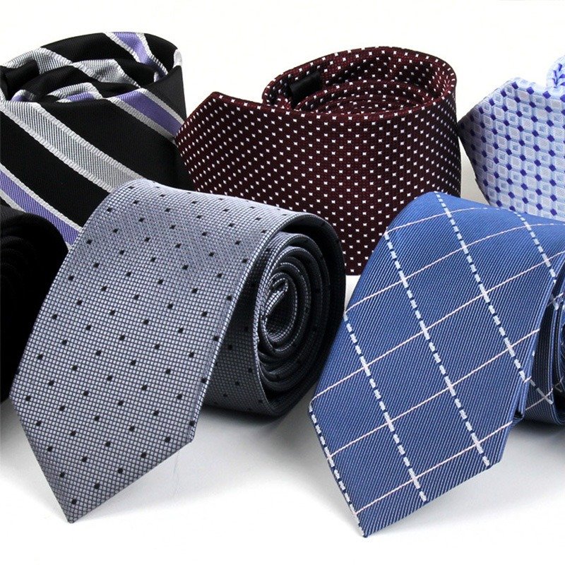 OEM/ODM New Men's Jacquard Business Mens Tie Solid Color Polyester Formal Shirt With Necktie Pattern