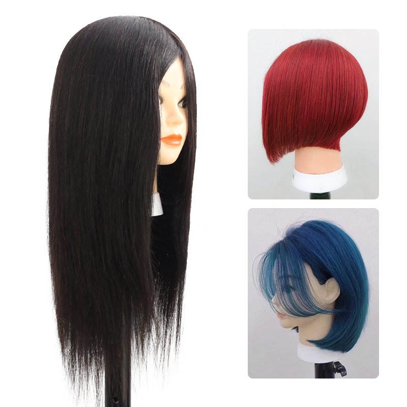 High Quality Low Price 100% Real Human Hair Mannequin Head Female Teaching Training Doll Head