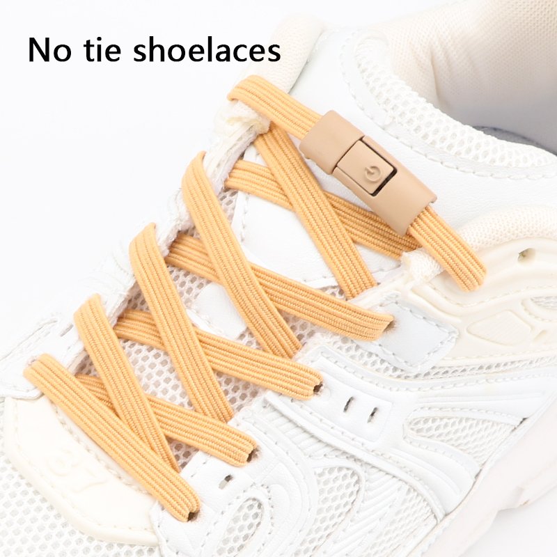 2023New Press Colorful Lock Shoelaces Sneaker Flat Lazy Shoelace No Tie Shoe laces without ties Elastic shoelaces