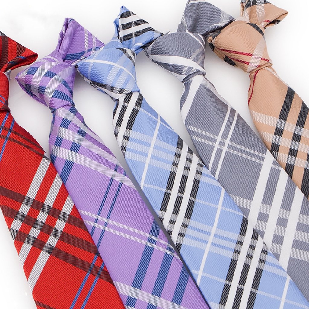Wholesale Classic British Plaid Striped Tie Colorful Casual Men's Tie Business Formal Tie Wedding Suit Decorations Accessories