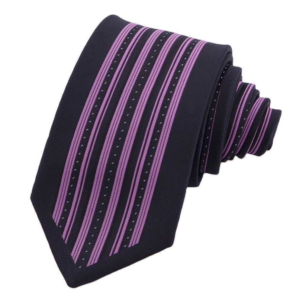 RunLin Factory Handmade Customized Wholesale Yarn Dyed Woven Jacquard Fabric Silk Ties
