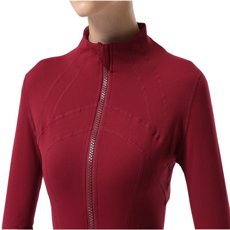 Outdoor Workout Fitness Yoga Top Long Sleeve Zipper Running Coat DOPA Color Workout Yoga Jackets Women
