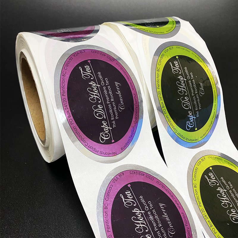 Wholesale Brand Name Logo Silver Foil Metallic PET Label Customized Strong Adhesive Glossy Silver Aluminum Stickers Printed