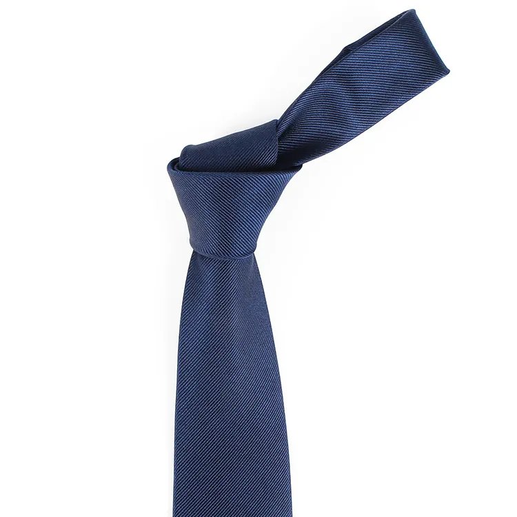 High Quality Navy Blue Corbatas Solid Color Neck Ties Silk Tie