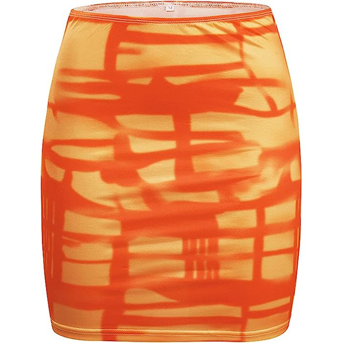 Fashion Y2K Style Women Clothing 2 pieces set crop top sets tie-dye two piece short skirt set women clothing