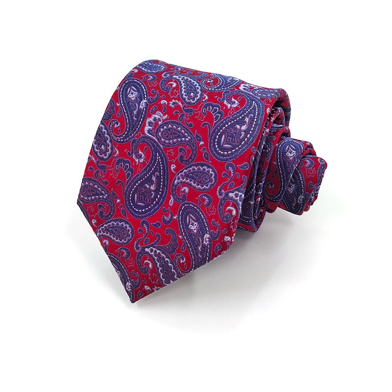 Custom Design 100% Silk Seide Neckties with Your Logo Jacquard Woven or Printed Men's Fashion Stripe Paisley Dobby Ties