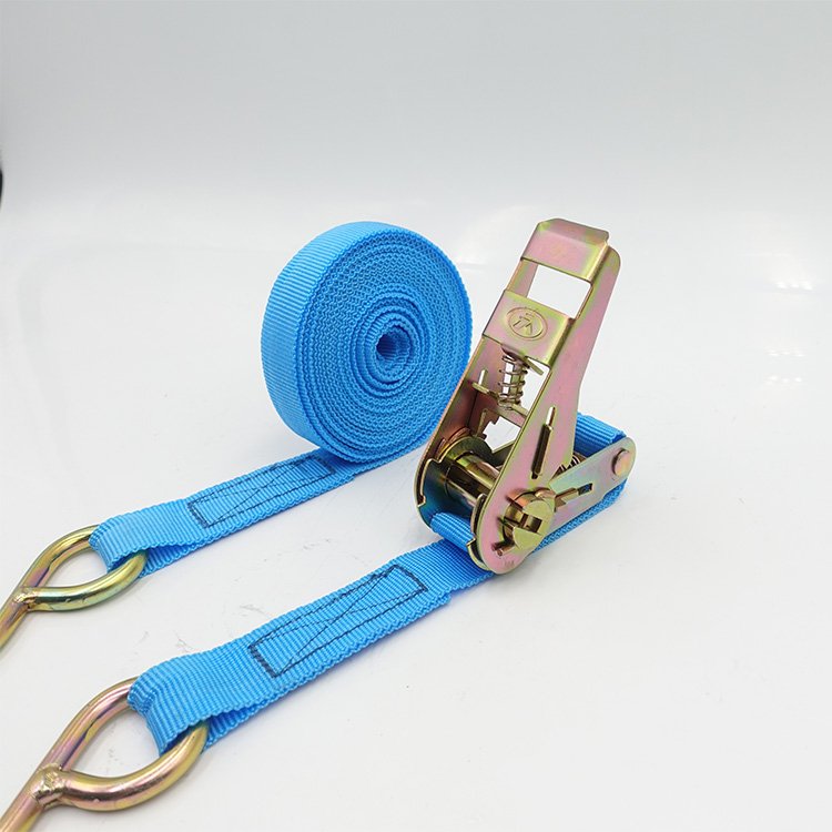 Car Hauler manual Ratchet buckle strap Tie Down Car Wheel Trailer Strap