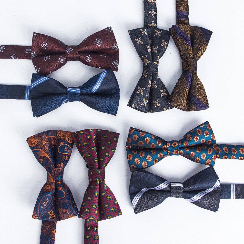 Microfiber Polyester Tie Gift Set Pocket Square Bowtie
