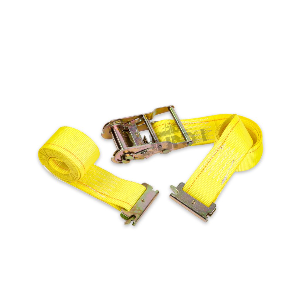 2 inch ratchet tie down e-track logistic strap yellow heavy duty ratchet straps for transport