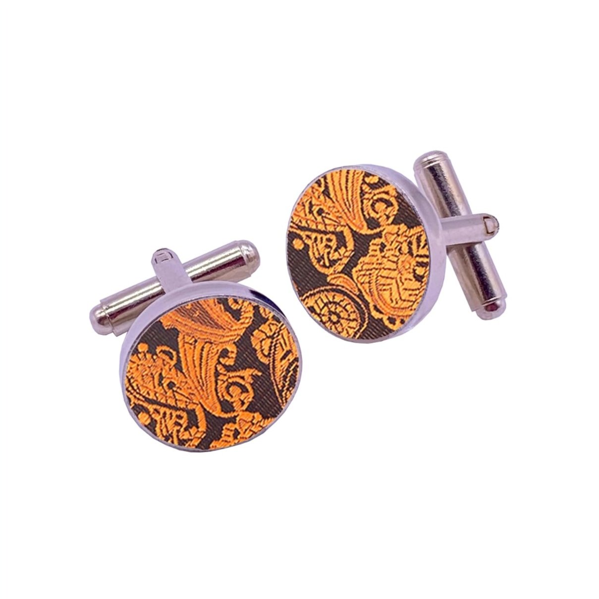 100% Pure Silk Weave Woven Jacquard Light Brown Tie And Hanky and Cuff-link Necktie Customization For Men Classic Ties