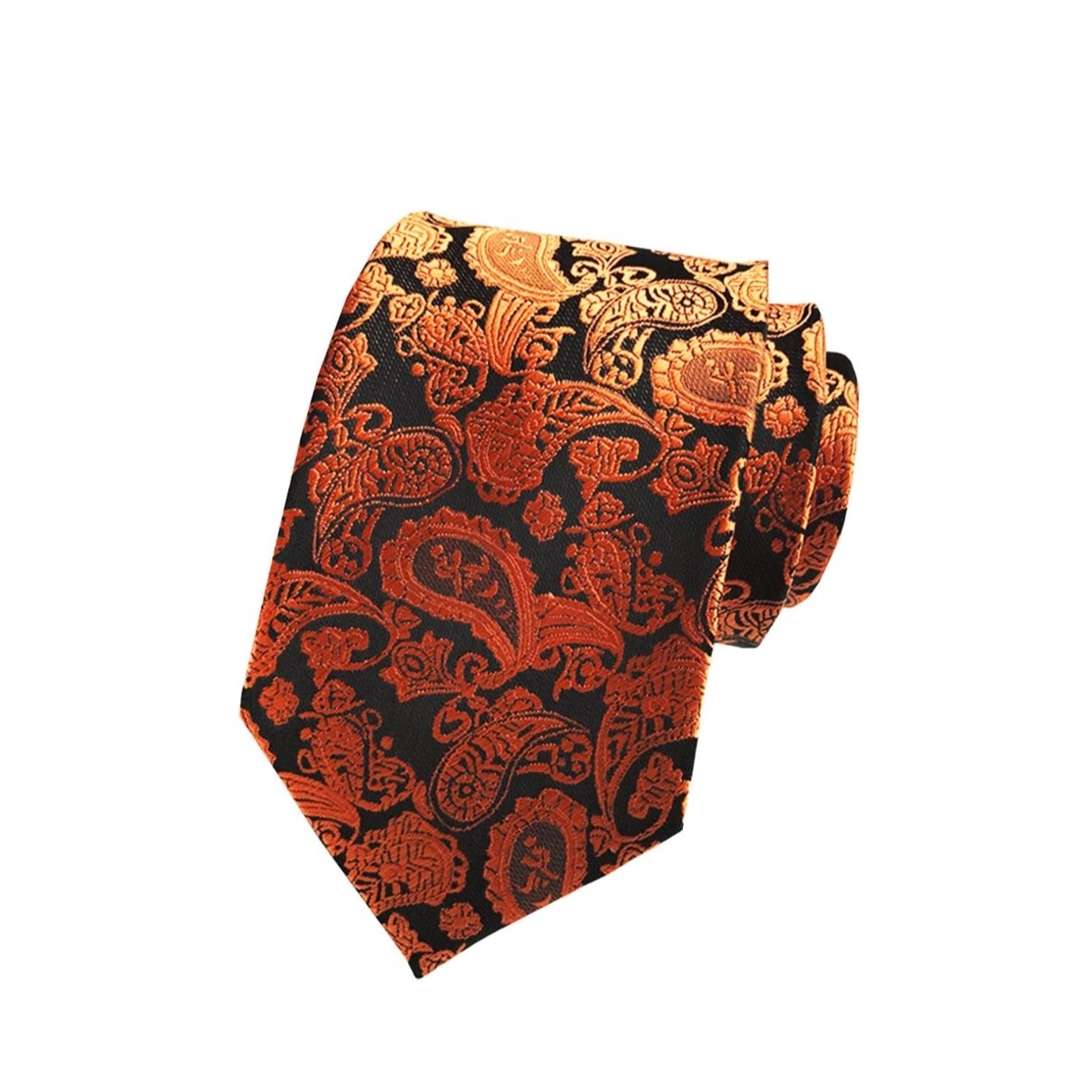 100% Pure Silk Weave Woven Jacquard Light Brown Tie And Hanky and Cuff-link Necktie Customization For Men Classic Ties