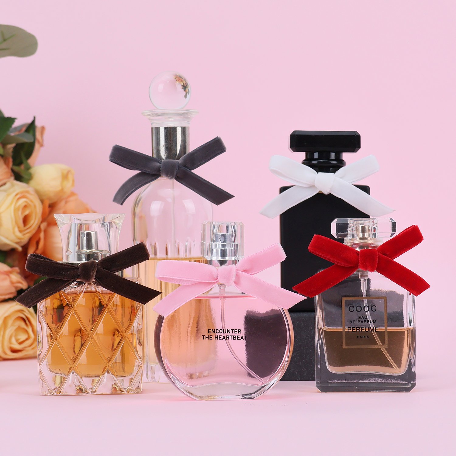 Multifunction Solid Color Underwear Socks Perfume Bottle Decoration Neck Bow Hair Clip Accessories Velvet Ribbon Bow Ties