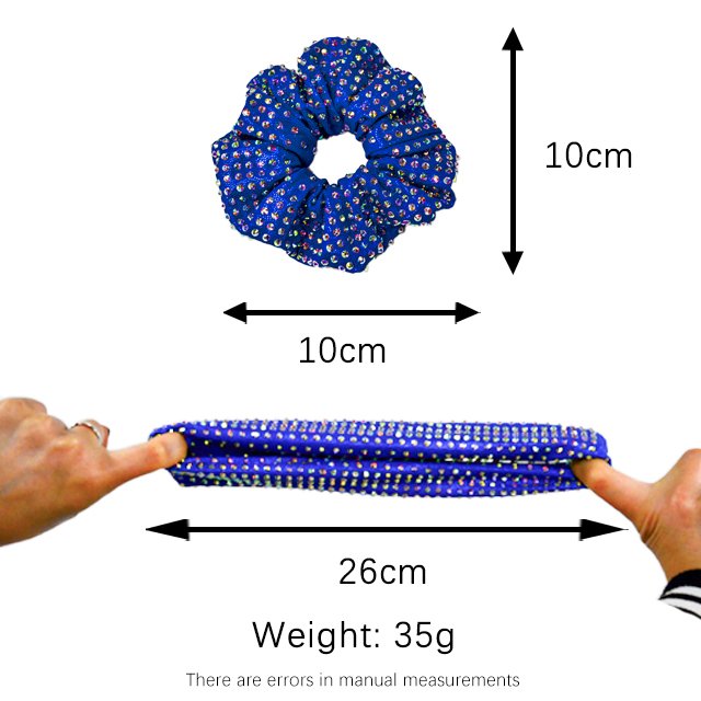 New arrival full silk rhinestone scrunchies elastic hair band mystique women elegant high quality fabric crystal scrunchies