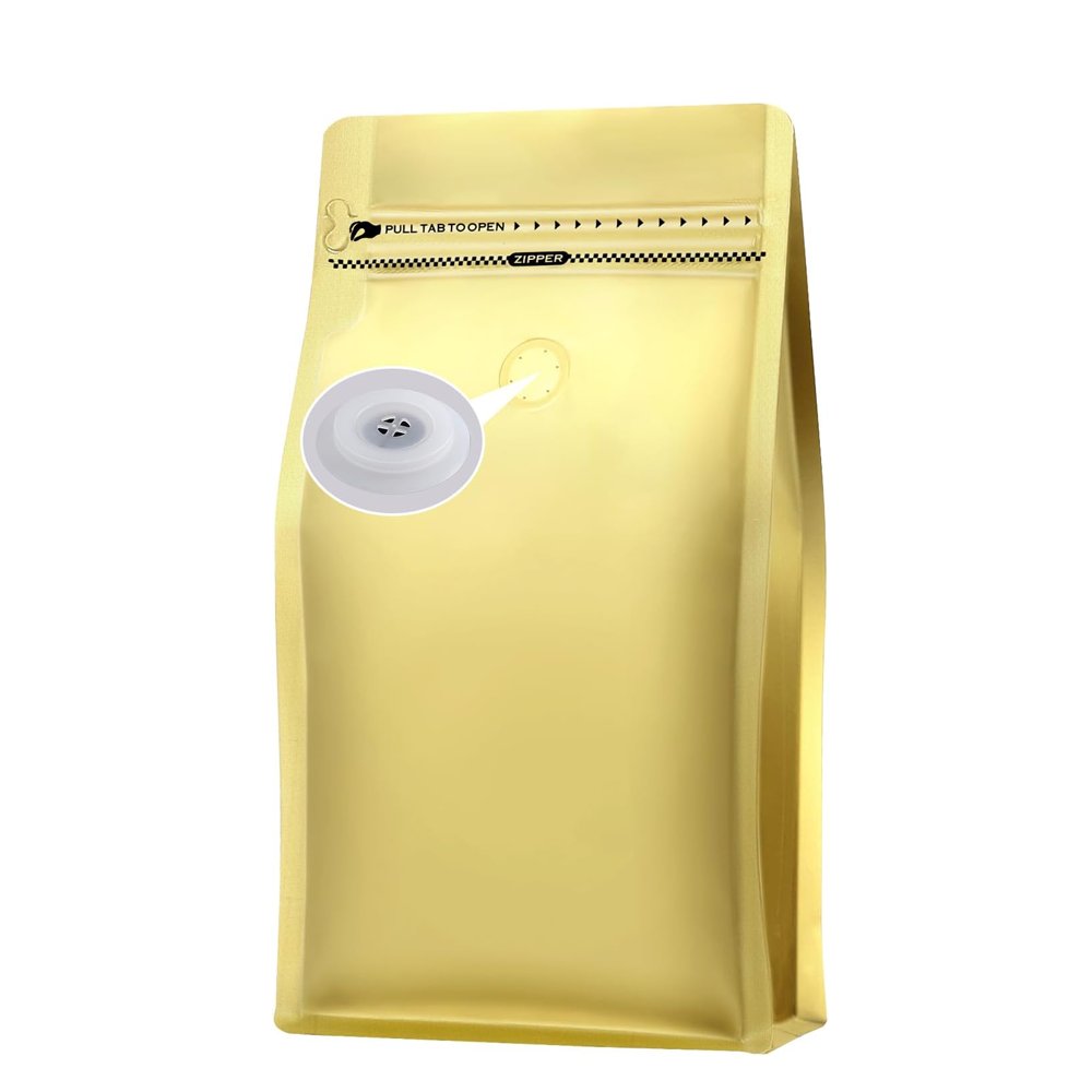 Resealable Cafe 250G 12Oz 5Lb Custom Printed Friendly Plastic Flat Bottom Coffee Bags Packaging With Valve And Ziplock