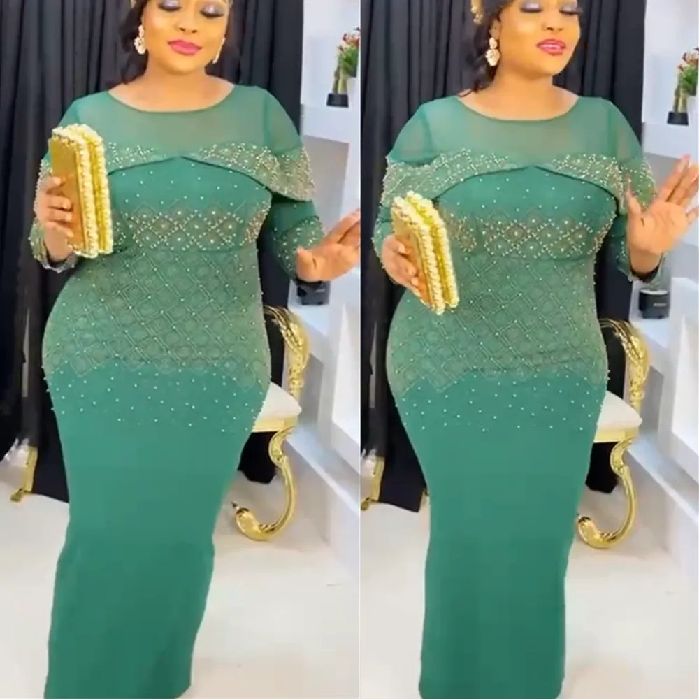 Elegant African Evening Dresses for Women Dashiki Diamond Turkey Wedding Party Long Dress Ankara Outfits Robe Africa Clothes