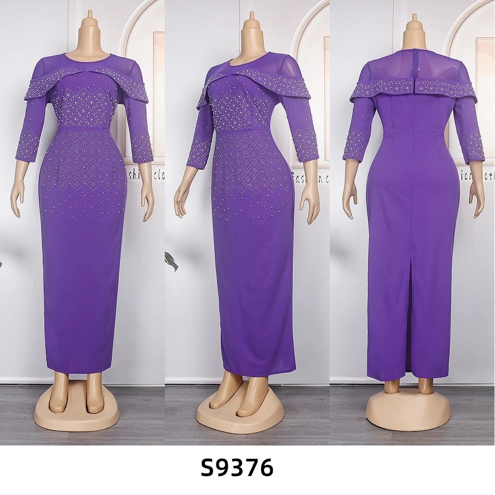 Elegant African Evening Dresses for Women Dashiki Diamond Turkey Wedding Party Long Dress Ankara Outfits Robe Africa Clothes