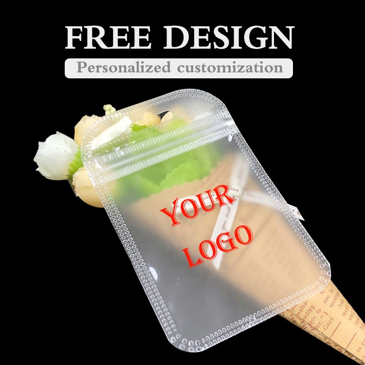 One Side Transparent holographic ziplock Packaging Small Zipper lock Mylar Hologram Bags With Logo
