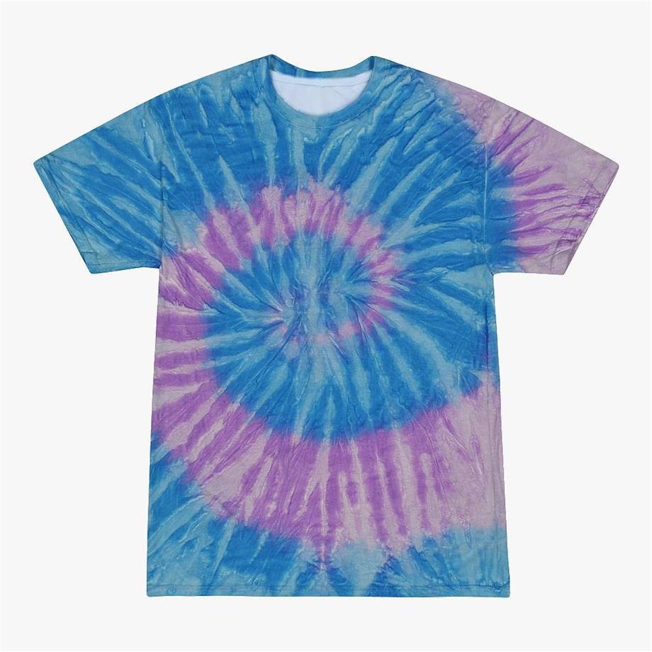 Oem tie dye100 polyester t shirts wholesale cheap summer soft thin comfortable t shirt new design mens shirts