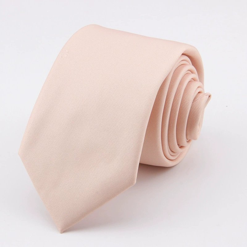 Men's Fashionable Solid Color Polyester Tie Essential for Wedding Groom Business Tailcoat Banquets Gift