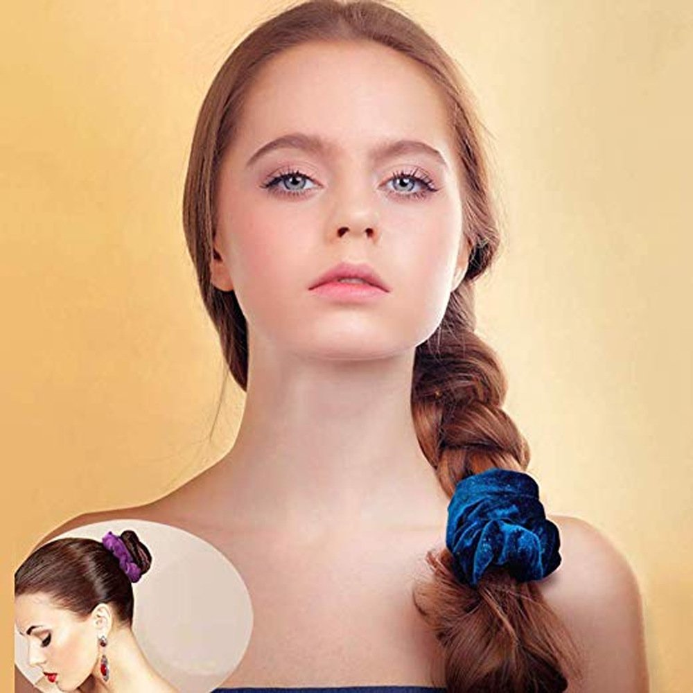 60 Pack Hair Scrunchies Velvet Elastics Hair Ties Scrunchy Bands Ties Ropes Scrunchie for Women or Girls Hair Accessories
