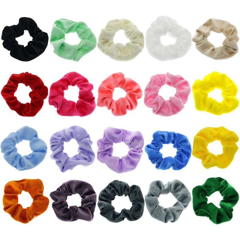 60 Pack Hair Scrunchies Velvet Elastics Hair Ties Scrunchy Bands Ties Ropes Scrunchie for Women or Girls Hair Accessories