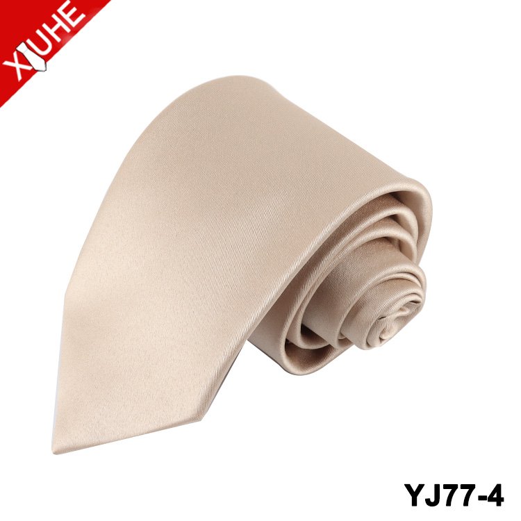 Custom Polyester Solid Necktie with Minimal Design Wine Red Satin Finish Personalized Logo-for Gift Giving