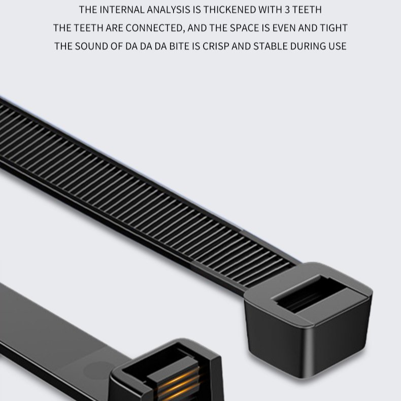Pa66 Plastic Cable Ties Strap 100mm 200mm 250mm 300mm 350mm 380mm 400mm Custom Heavy Duty Self-Locking Nylon Cable Zip Ties