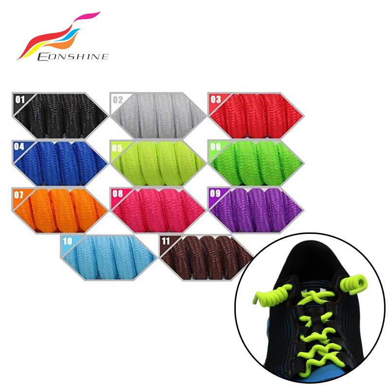 Lazy Round Coiled Shoe Laces No Tie Spiral Shoe Strings Screw Spin Elastic Curly Shoelaces