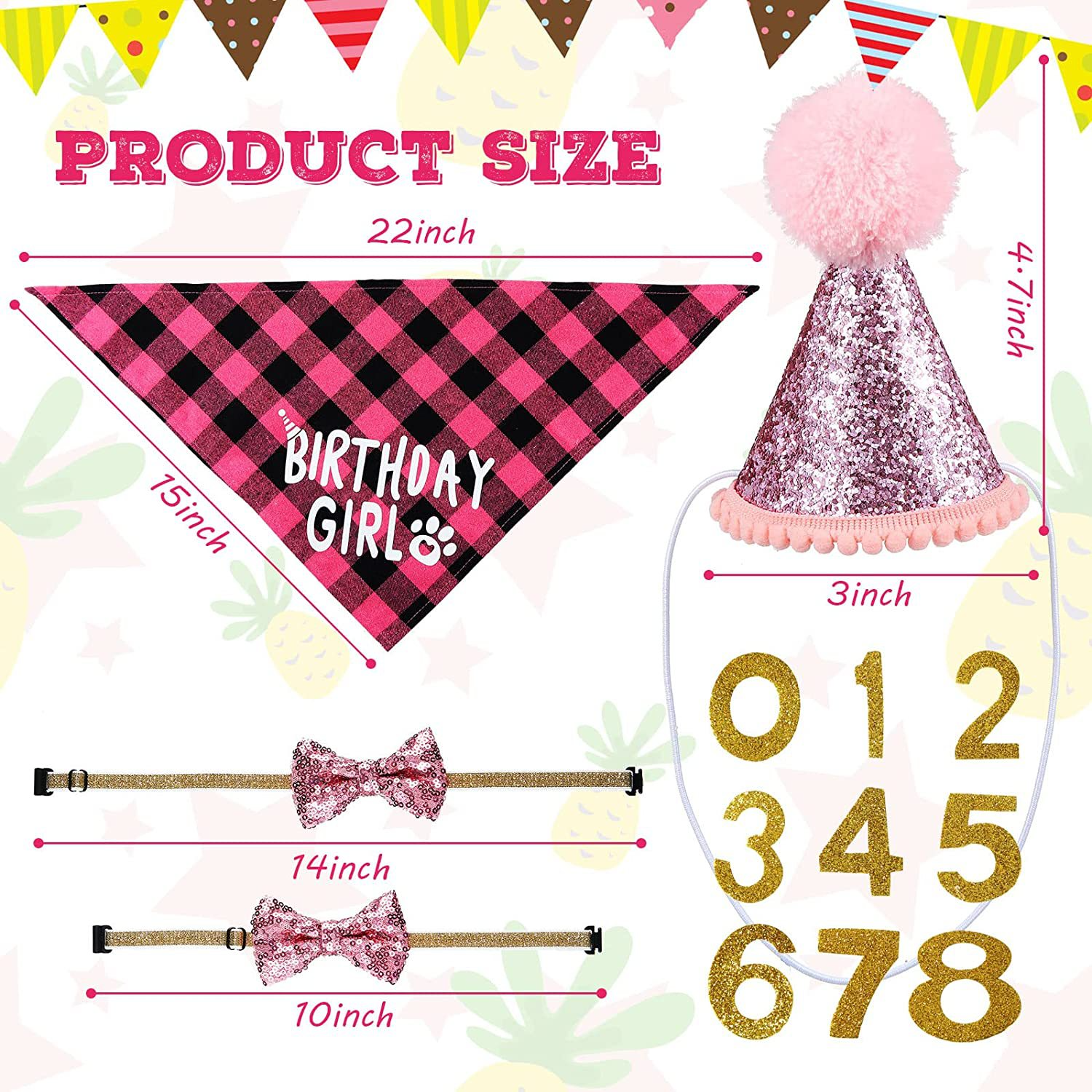 New Pet Birthday Party Supplies Banner Pull Flag Birthday Hat Dog Paw Balloons Saliva Bow Tie Pet Dog Birthday Party Accessories